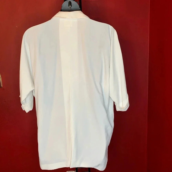 Forever 21 Contemporary White Open Blazer Size L - Picture 4 of 4